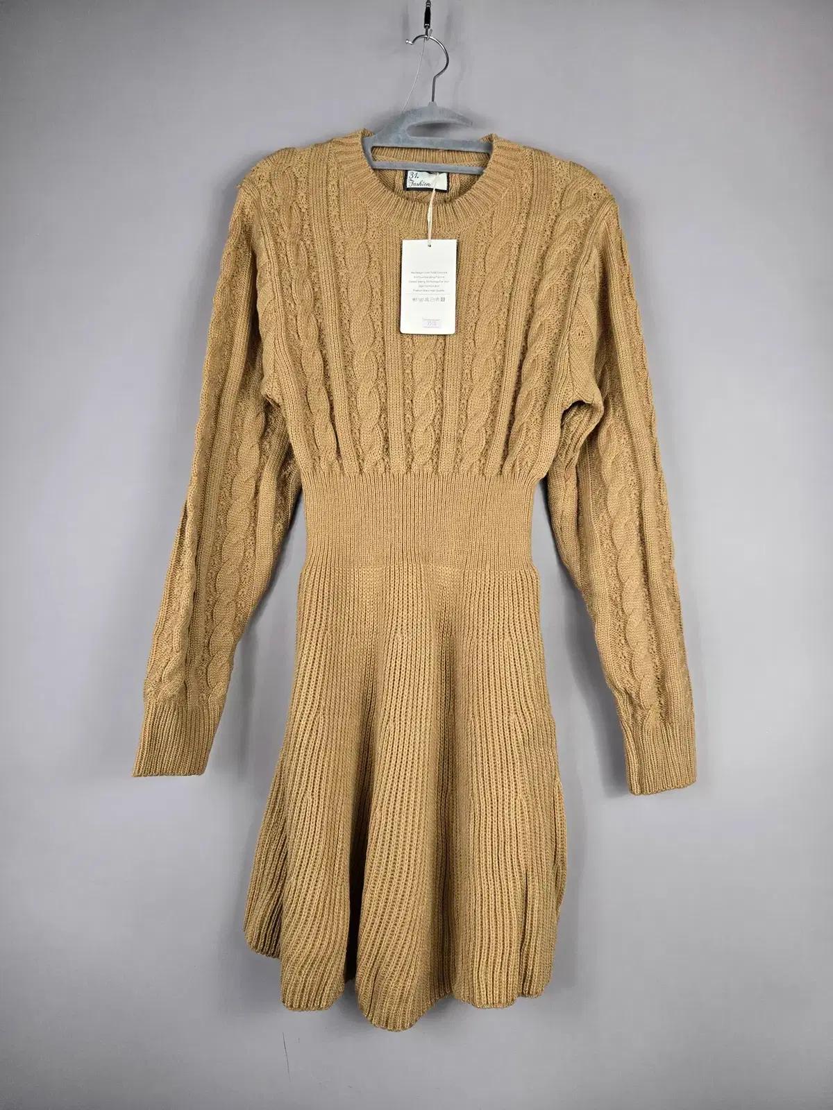 [무료배송]새상품 여성 F 니트 플레어 미니 원피스