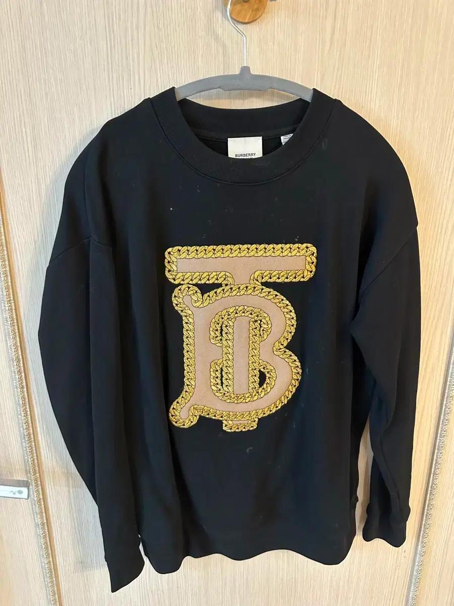 버버리 키즈 TB로고 맨투맨 블랙 사이즈 XS 14Yrs