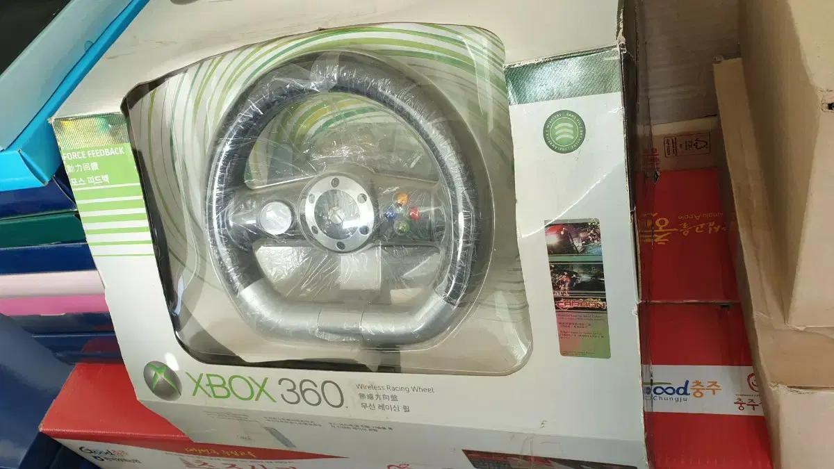 (미개봉)최상품!!!!마소 xbox360 포스 무선 레이싱휠