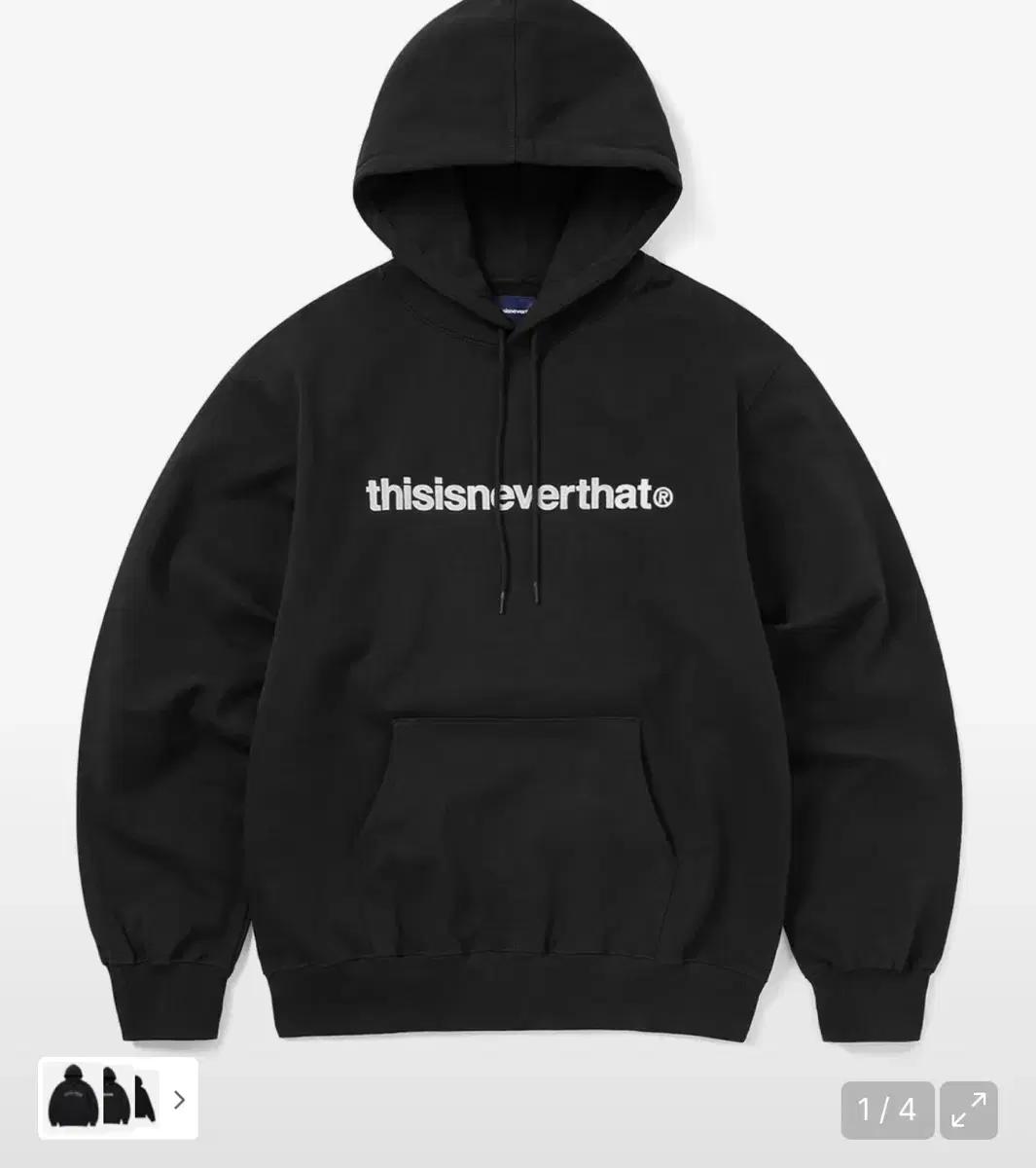 디스이즈네버댓 T-Logo LT 후드티 블랙