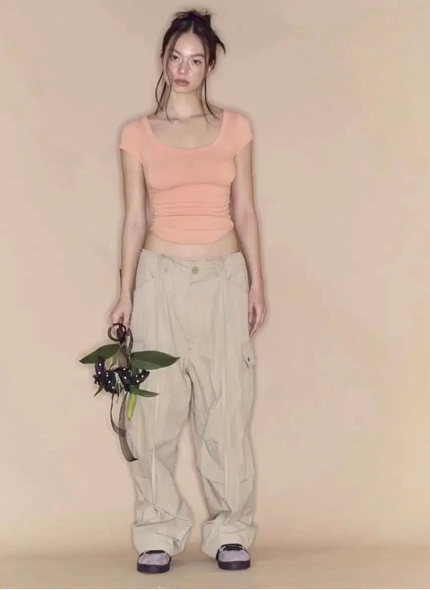 <블랙컬러> 플리즈노팔로우 루미 카고팬츠