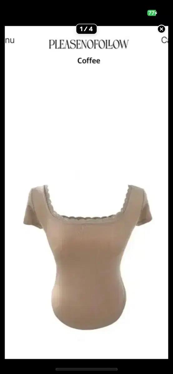 플리즈노팔로우 미미유라인레이스탑 반팔