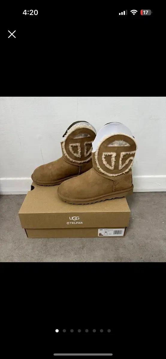 220 텔파 x 어그 부츠 미니 체스트넛 ugg telfar