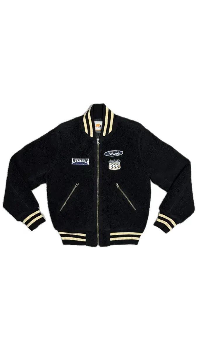 히스테릭 글래머 아카이브 아이코닉 로고 플리스 패딩 스타디움 바시티 자켓