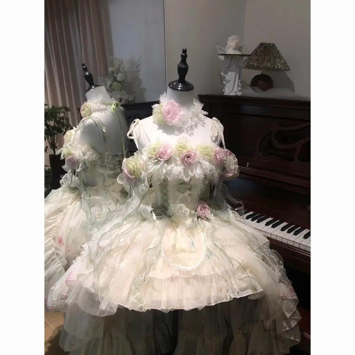 봄 장미 로리타 드레스 원피스