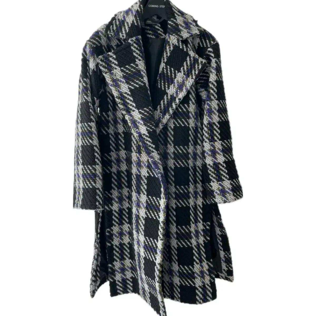 여성 오버핏 체크 박시 코트 자켓 겨울 겉옷 빅카라 y2k 모리걸 하구미