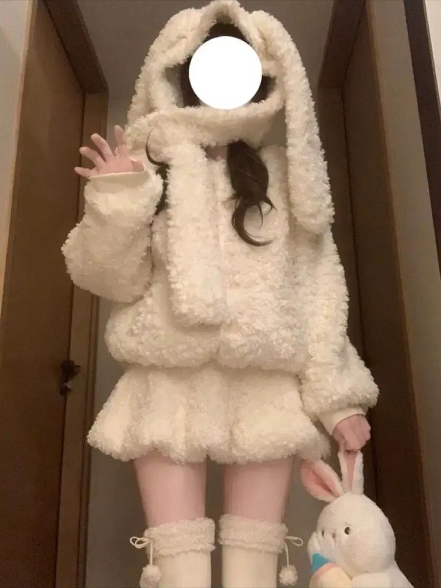 램스울 코트 겨울 도톰 톱 스커트 투피스