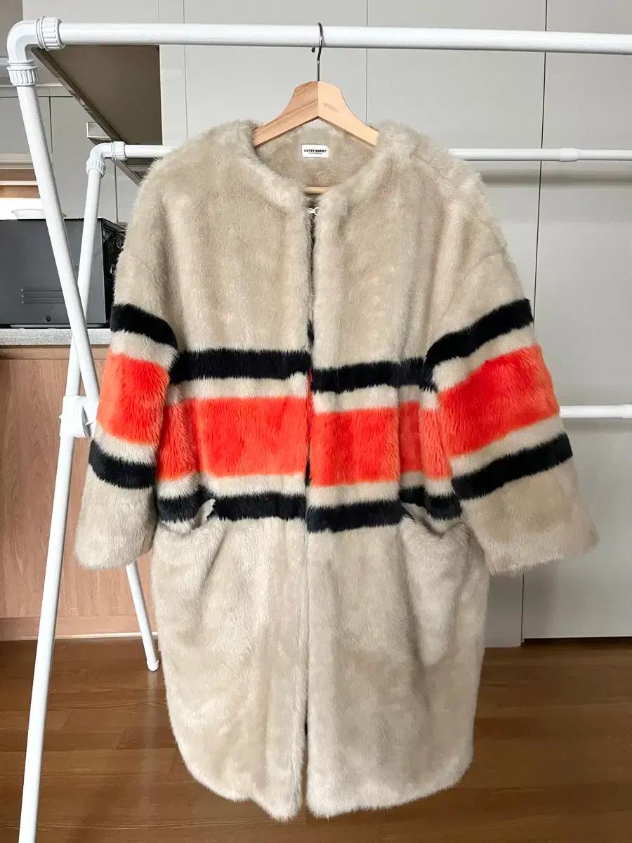 여성 루즈핏 퍼 코트 F(55-66)