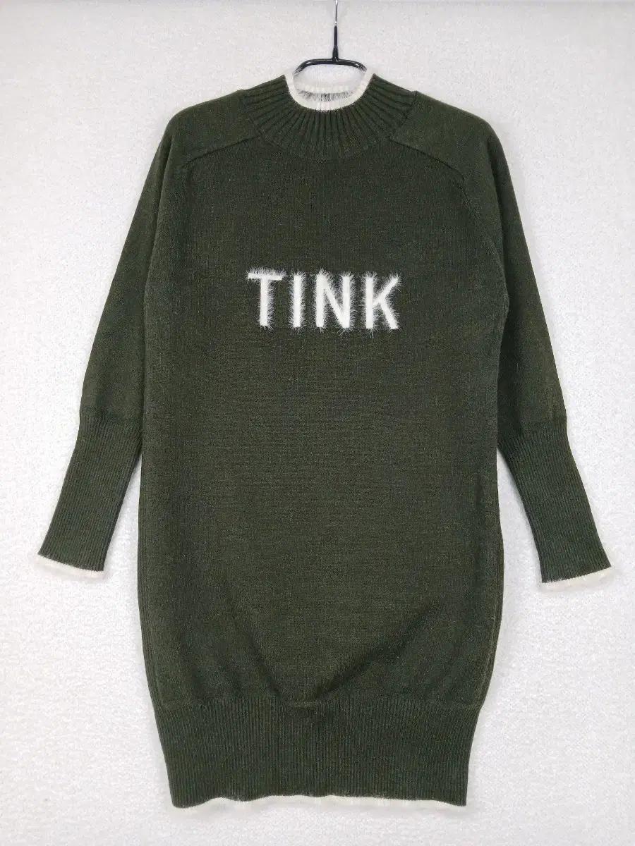 여성 TINK 레터링 니트 롱긴팔티 또는 원피스(XS-S)
