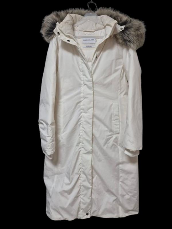 캘빈클라인 오리털 정품 퍼장식 여자 겨울용 여성 후드다운롱패딩점퍼코트90