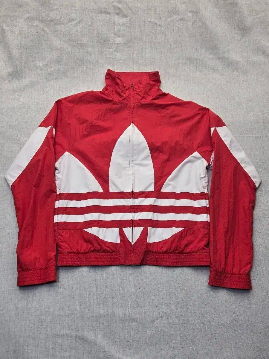 아디다스 트레포일 바람막이 자켓 레드