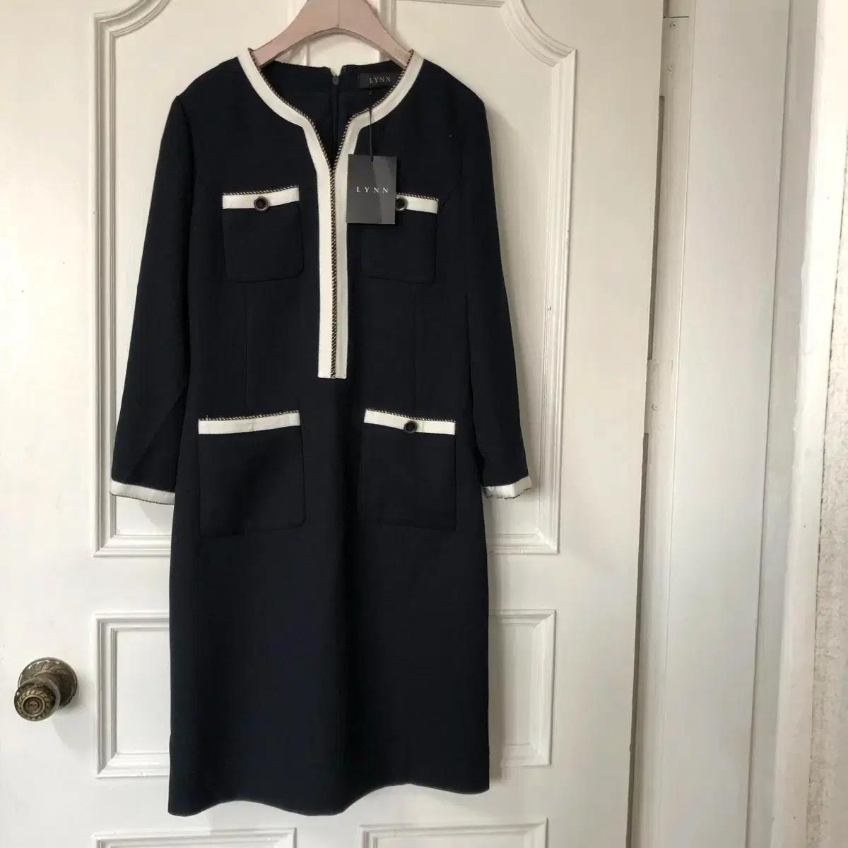 새옷 Lynn 린 20년 럭셔리 트위드 배색 하객룩 원피스 결혼식