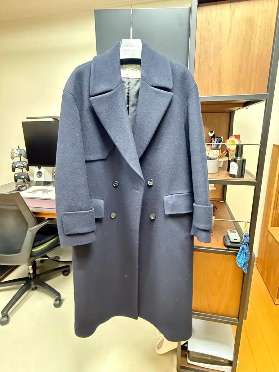 TNGT 벨리에 네이비 롱코트