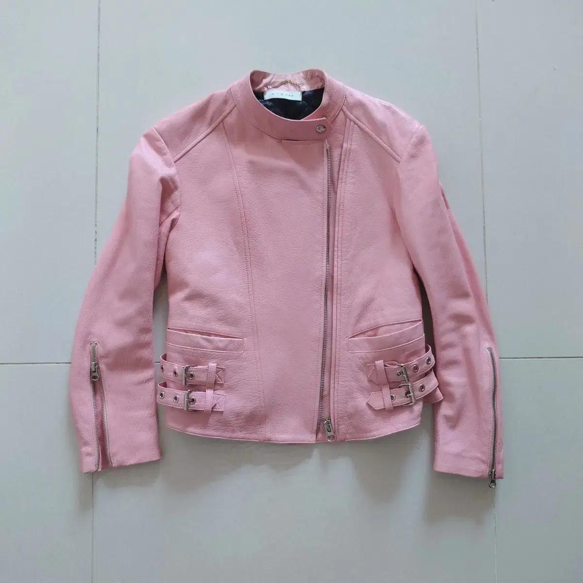 미샤 딸기우유 양가죽 자켓