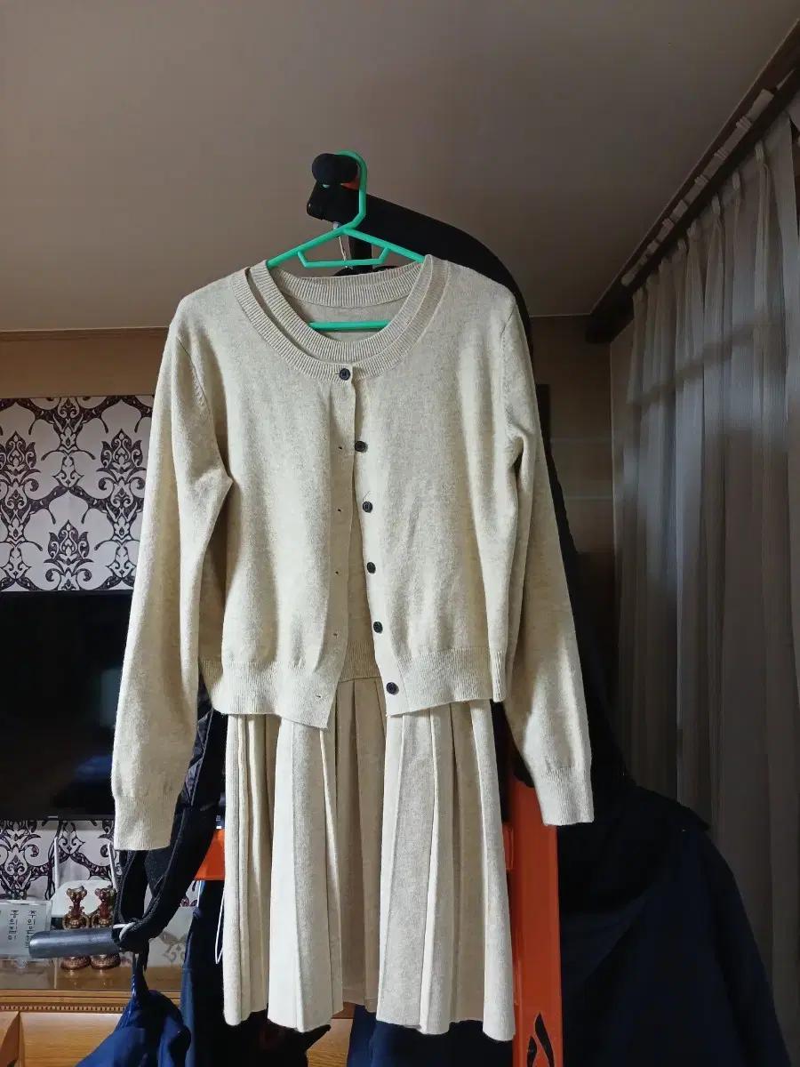 니트원피스 니트가디건세트55