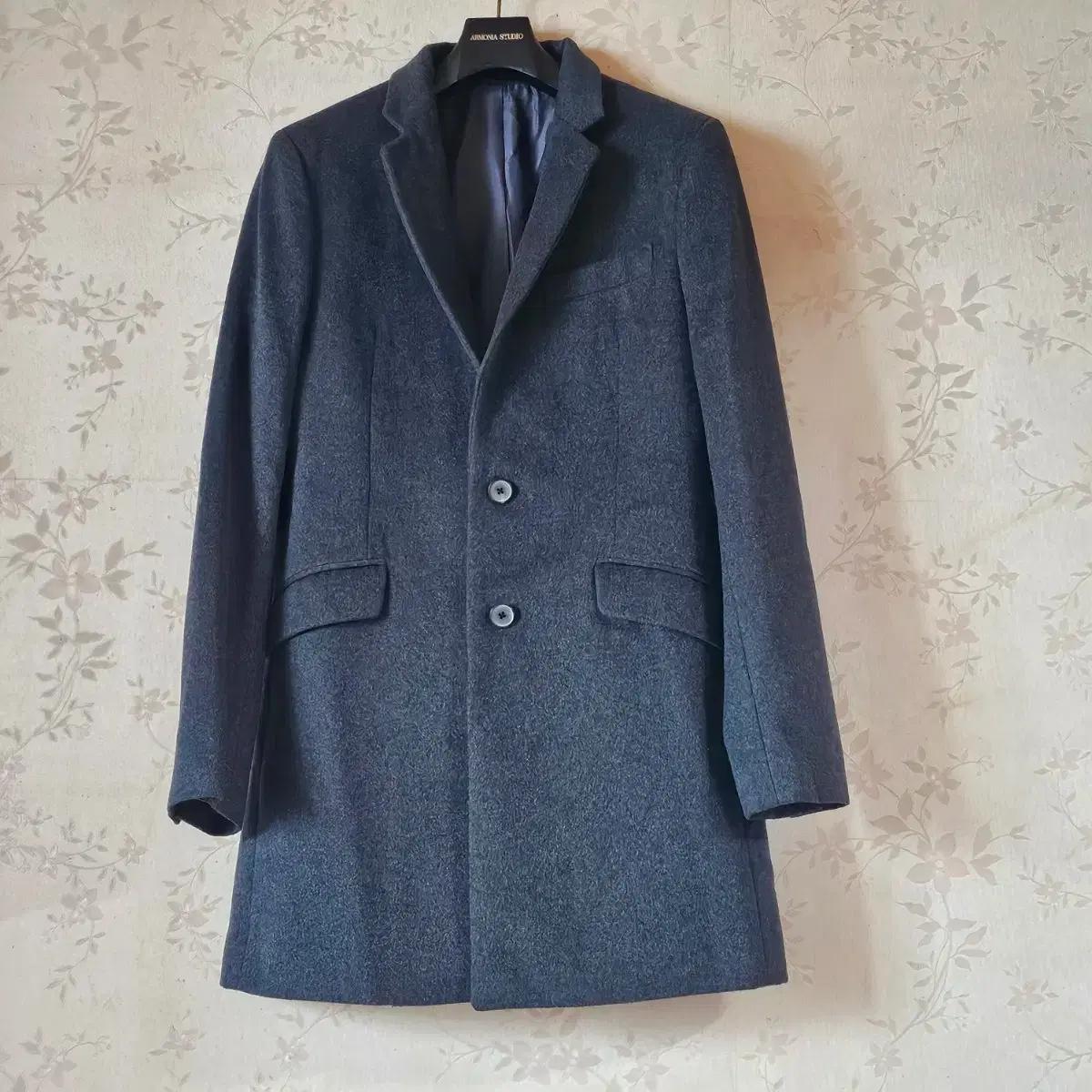 스파오 회색 남성 모직 코트