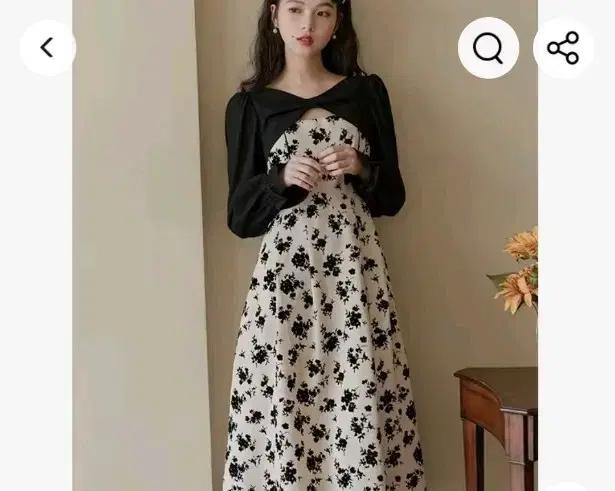 투피스 가을용 롱 원피스 빅사이즈