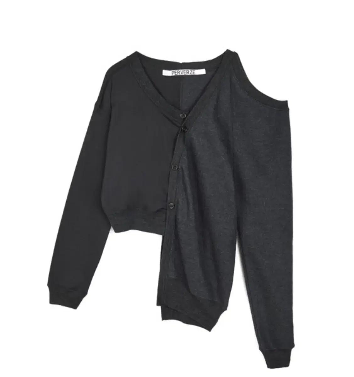 PERVERZE 퍼버즈 Asymmetric Long Sleeve 가디건