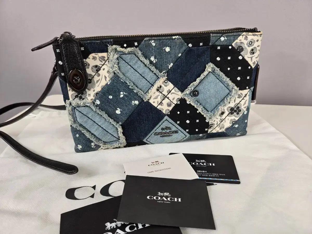 COACH 코치 크로스백 데님 패치워크 투웨이 가방 정품