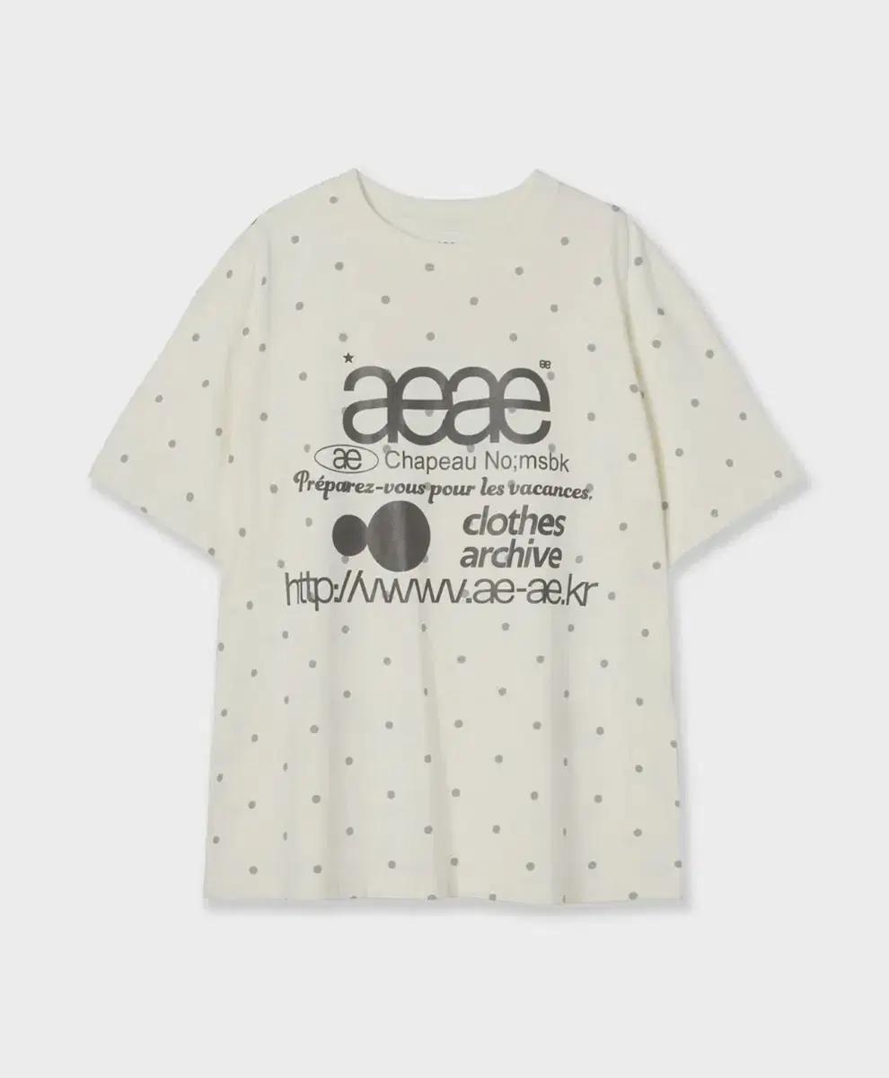 aeae 도트 반팔 티셔츠