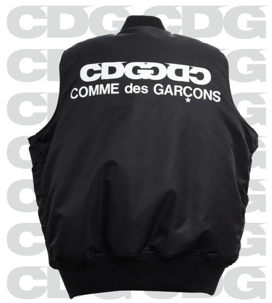 [해외] 꼼데가르송 CDG X 알파인더스트리 MA-1 베스트 조끼 집업