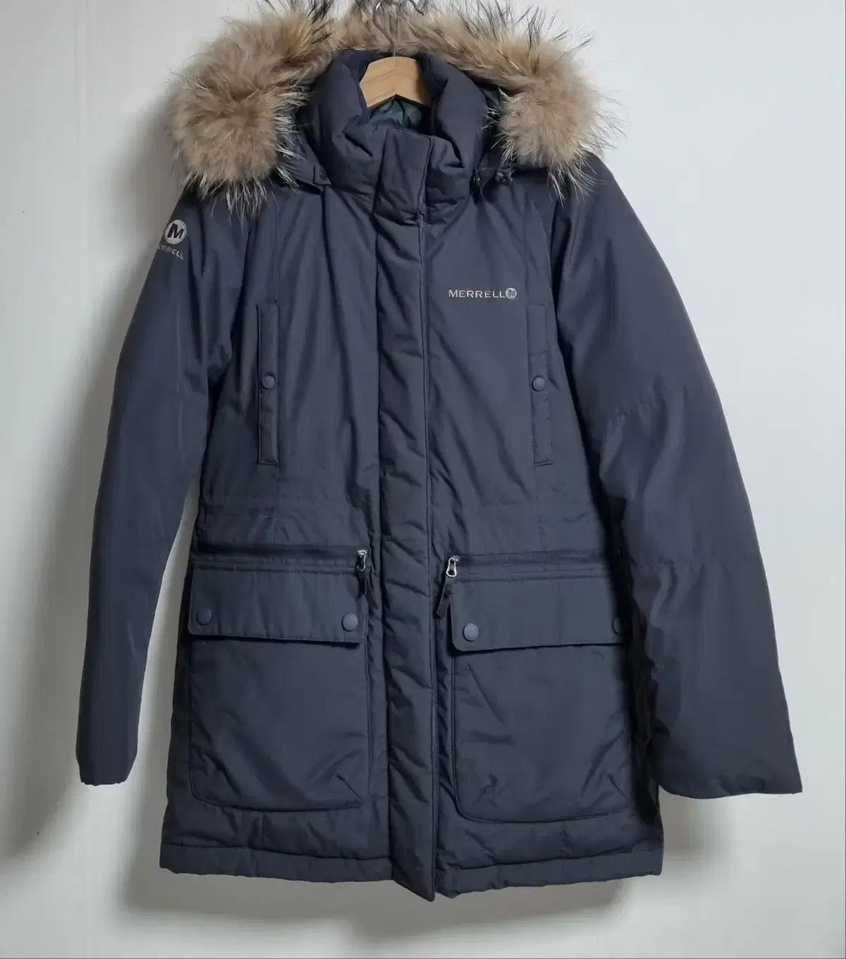 S (55) MERRELL 머렐 그레이 덕다운 패딩