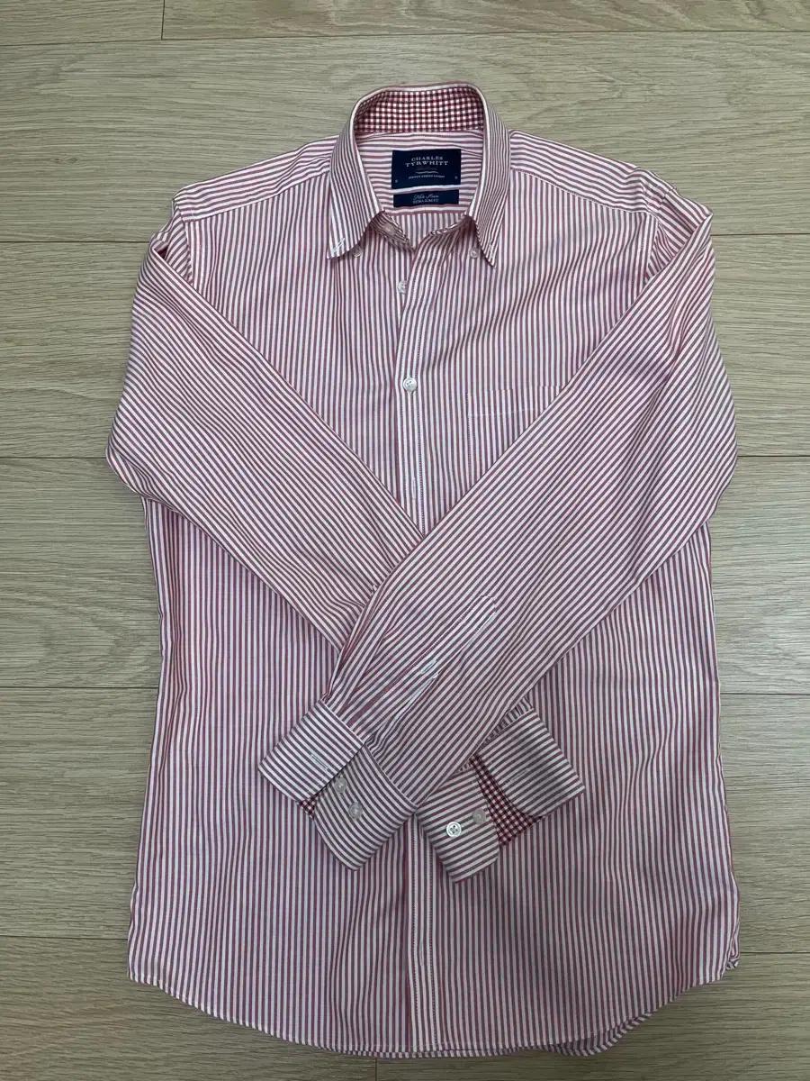 Charles Tyrwhitt 찰스 띠릿 핑크 스트라이프 셔츠 S