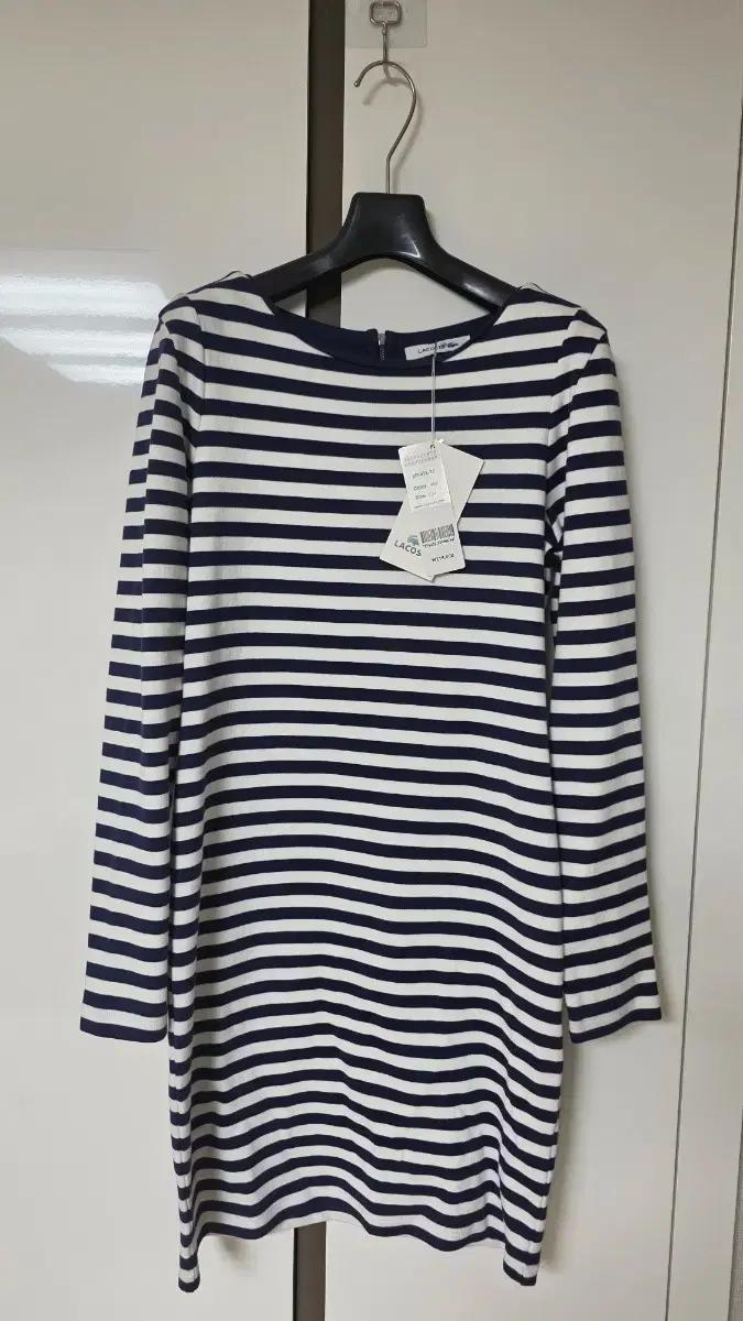 242.라코스테 스트라이프 긴팔 원피스.봄.가을