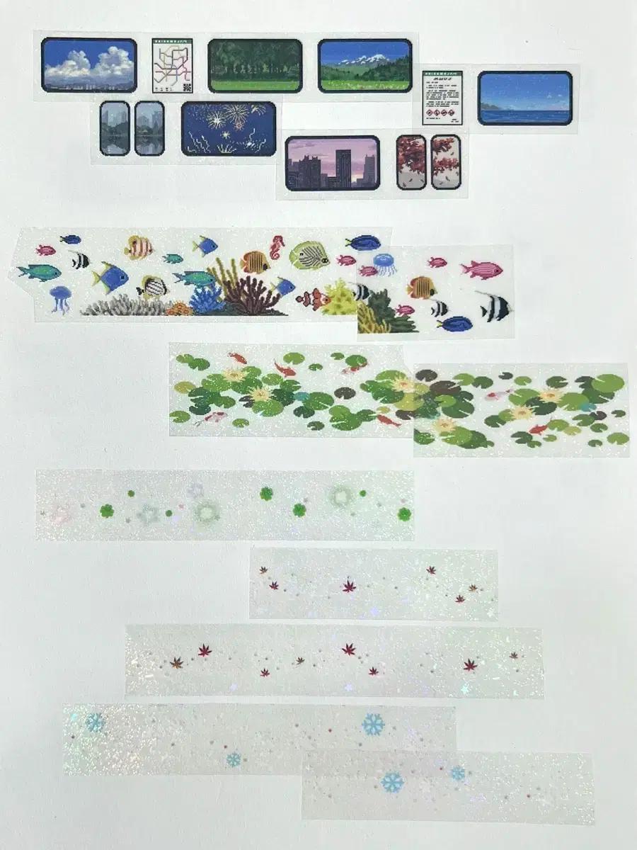 *6종세트*투명 글리터 해외 마테 마테띵 마스킹테이프