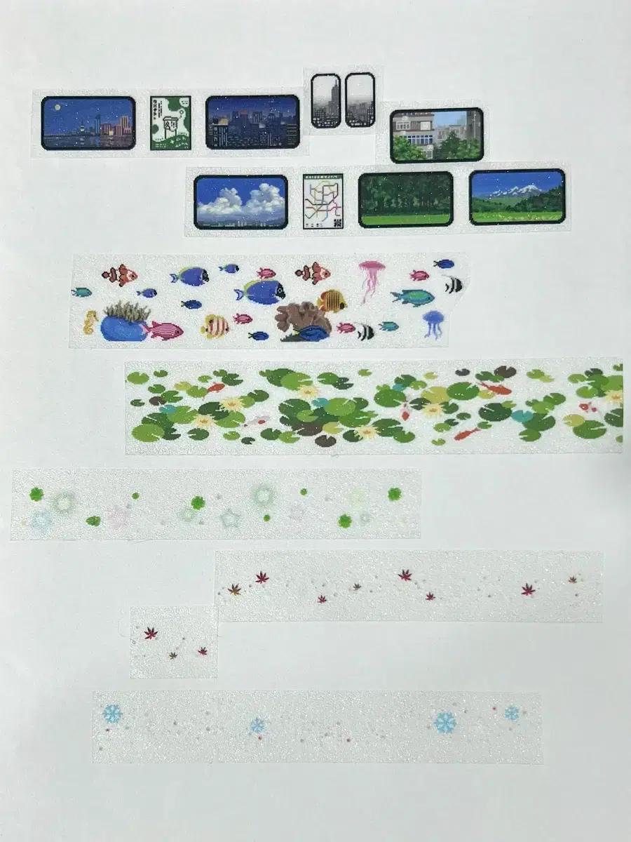 *6종세트*반투명 글리터 해외 마테 마테띵 마스킹테이프