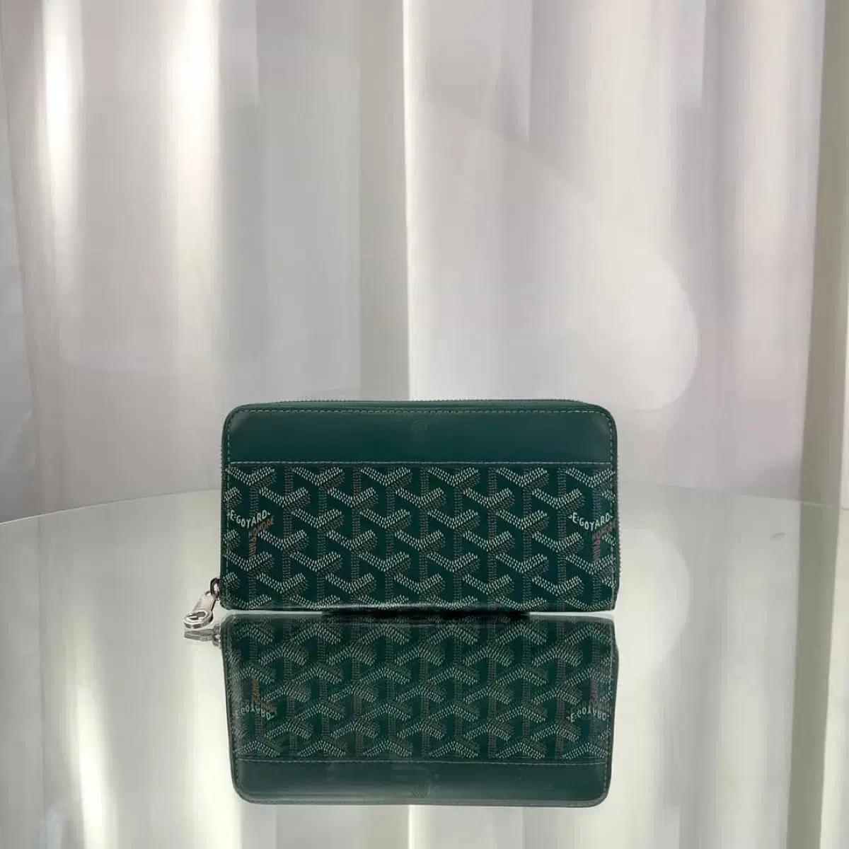 고야드 마티뇽 GM 지퍼돌이 장지갑 그린