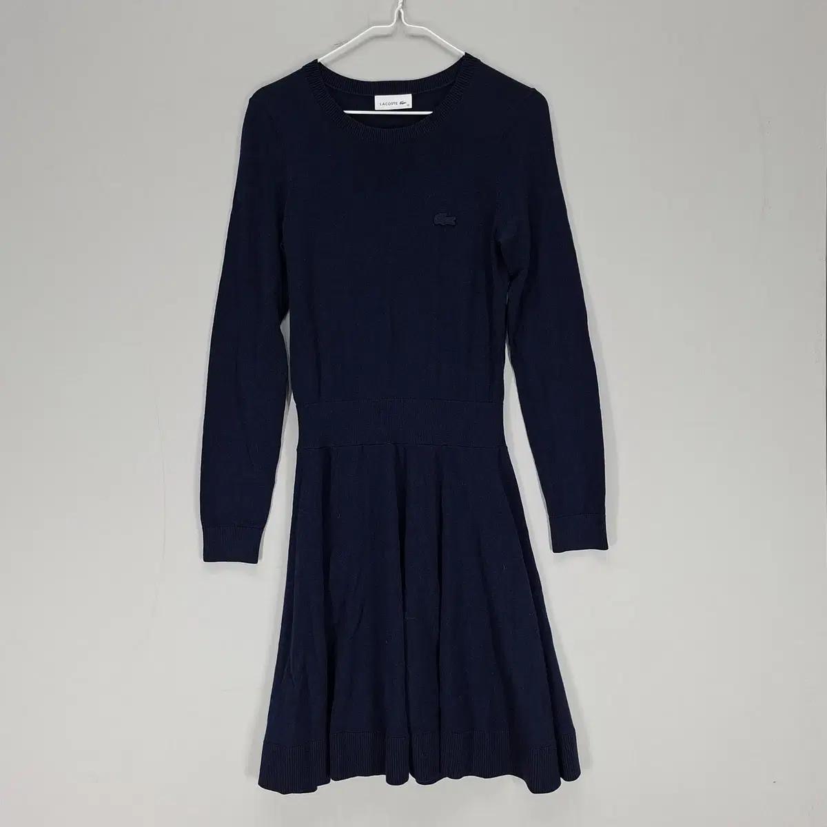 [AI 95%] 라코스테 여80 니트원피스 봄가을 네이비 64722