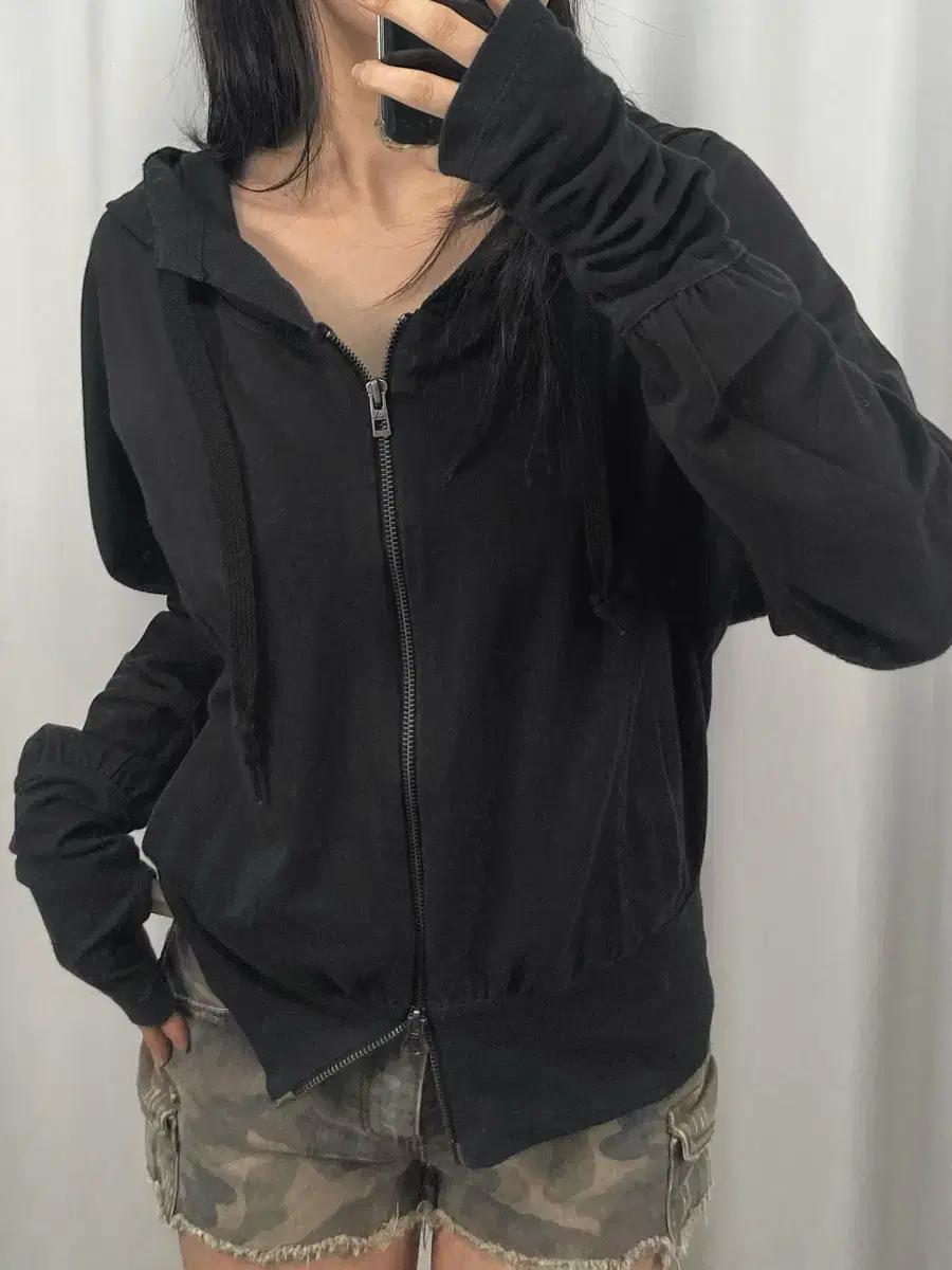 아디다스 스텔라 매카트니 블랙 후드집업