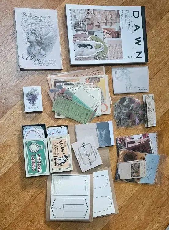 다꾸 세트 _ 스티커 배경지 빈티지