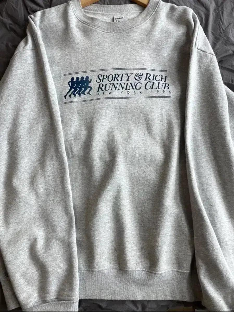 스포티앤리치 맨투맨 헤더그레이 L