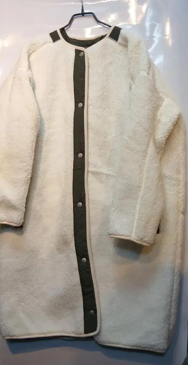 아디다스 여성 뽀글이 롱 코트 L