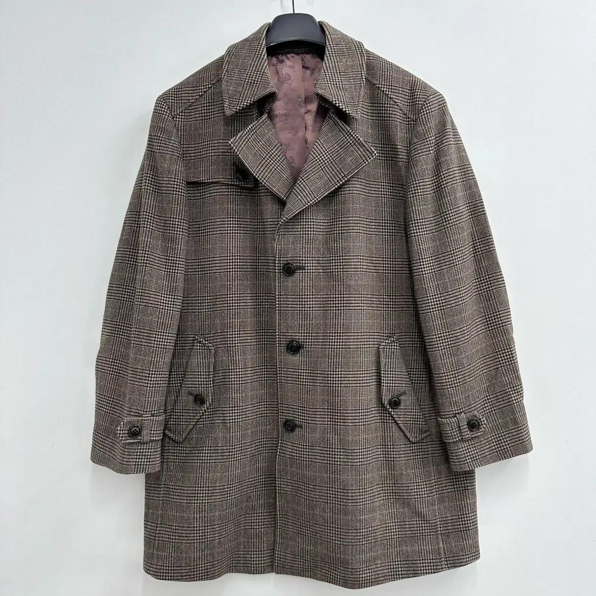 110 바쏘 옴므 mod 남자 헤링본 하프 코트