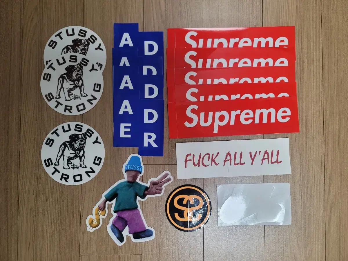 슈프림 스투시 정품 스티커