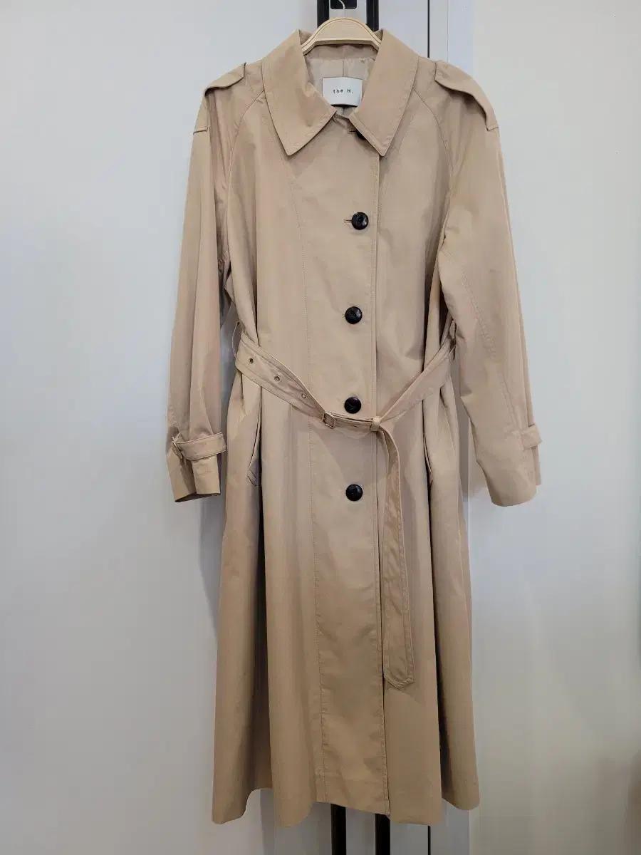 헤지스 the H 베이지 트렌치코트 여성용 오버사이즈  3040 오피스룩