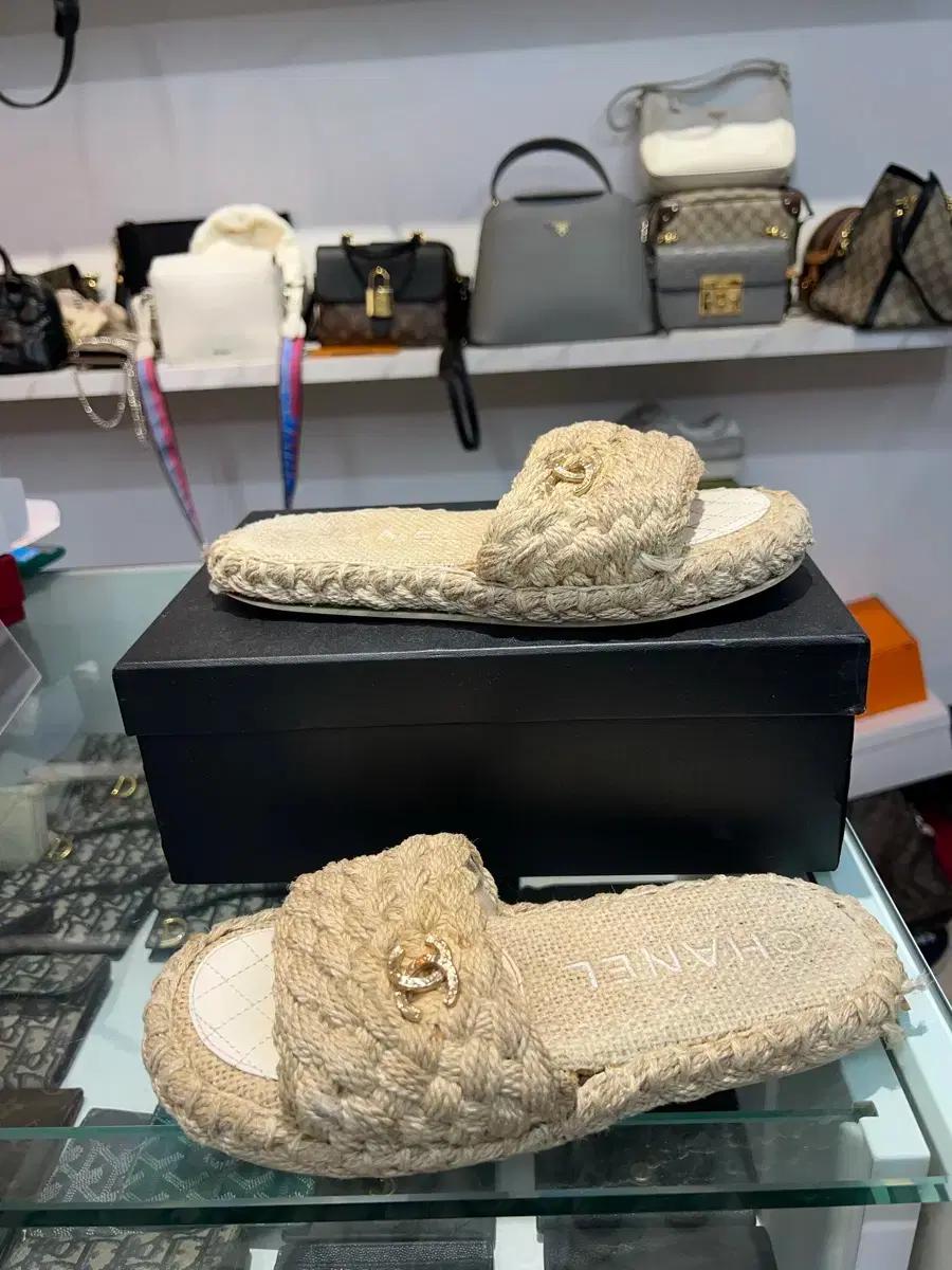 (38) 샤넬 로프 여성 샌들 슬리퍼 신발