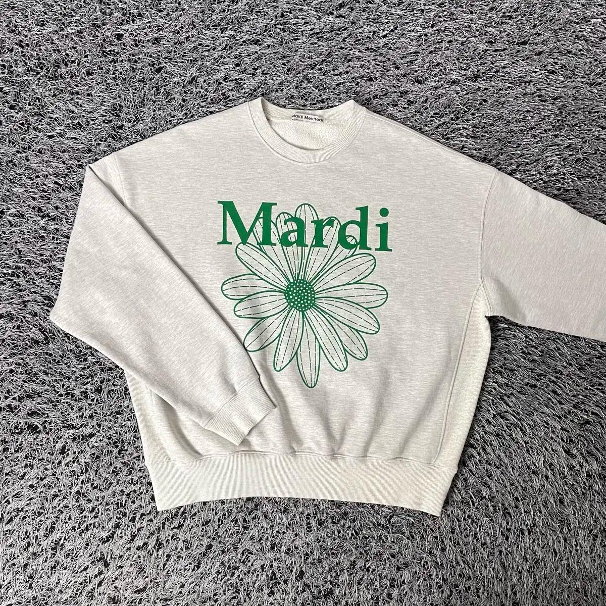 Mardi Mercredi 마르디 메크리디 여성 오트밀 맨투맨 스웻셔츠