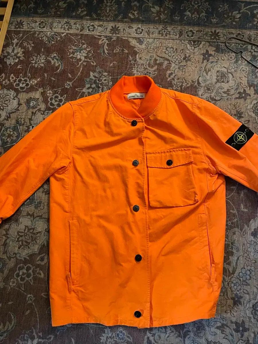 스톤아일랜드 오렌지 셔츠 자켓 한정판 L