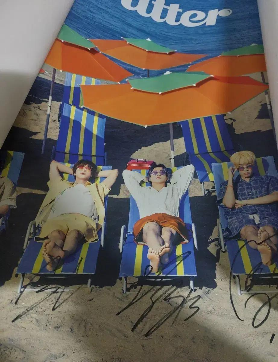 방탄소년단 버터 Butter 앨범 포스터 친필 싸인