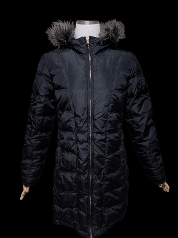 캘빈클라인 정품 퍼장식 여성 겨울용 여자후드다운패딩점퍼코트S