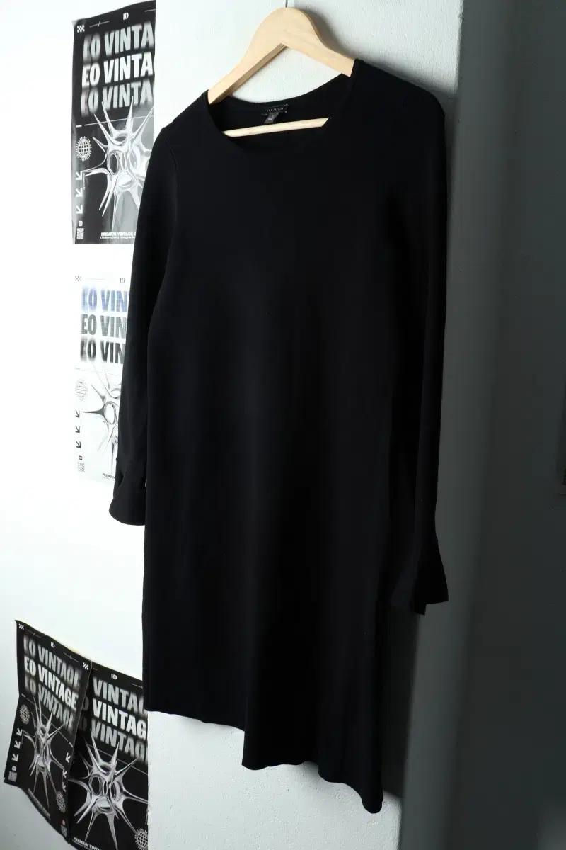 W(S) 브랜드빈티지 니트 앤테일러 원피스 블랙-15BD1