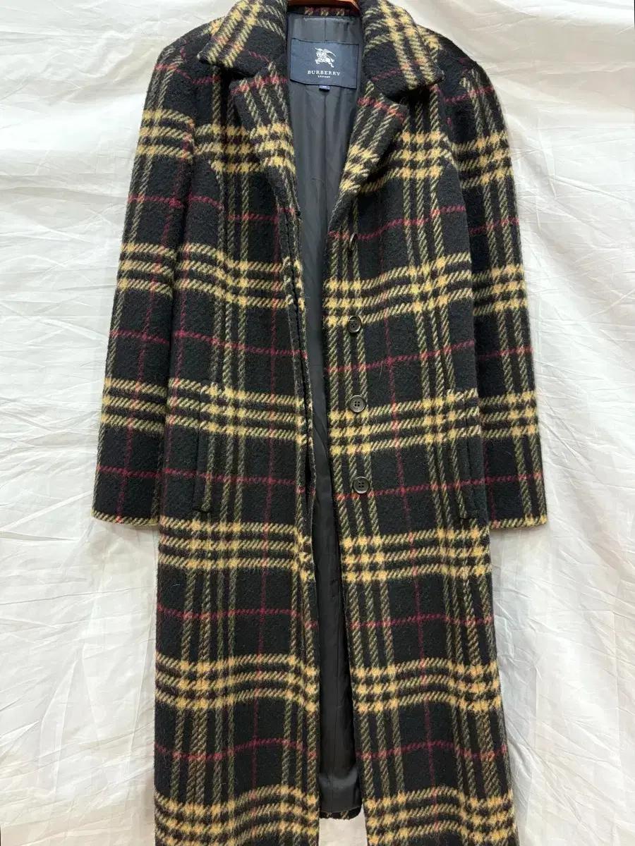 버버리 체크 울 롱코트 55사이즈(정품)
