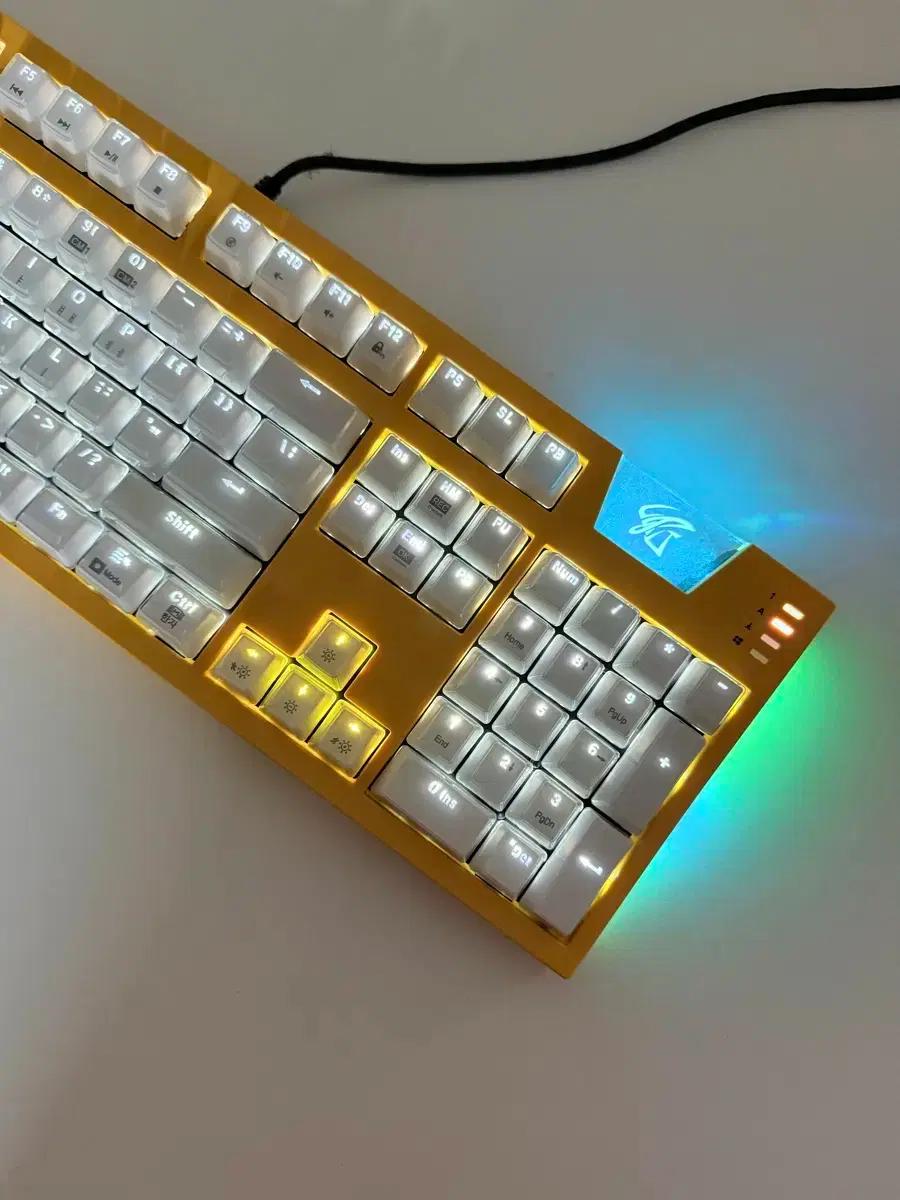 [당일발송]앱코해커 K9100ARC 옐로우 게이밍 광축 기계식 키보드