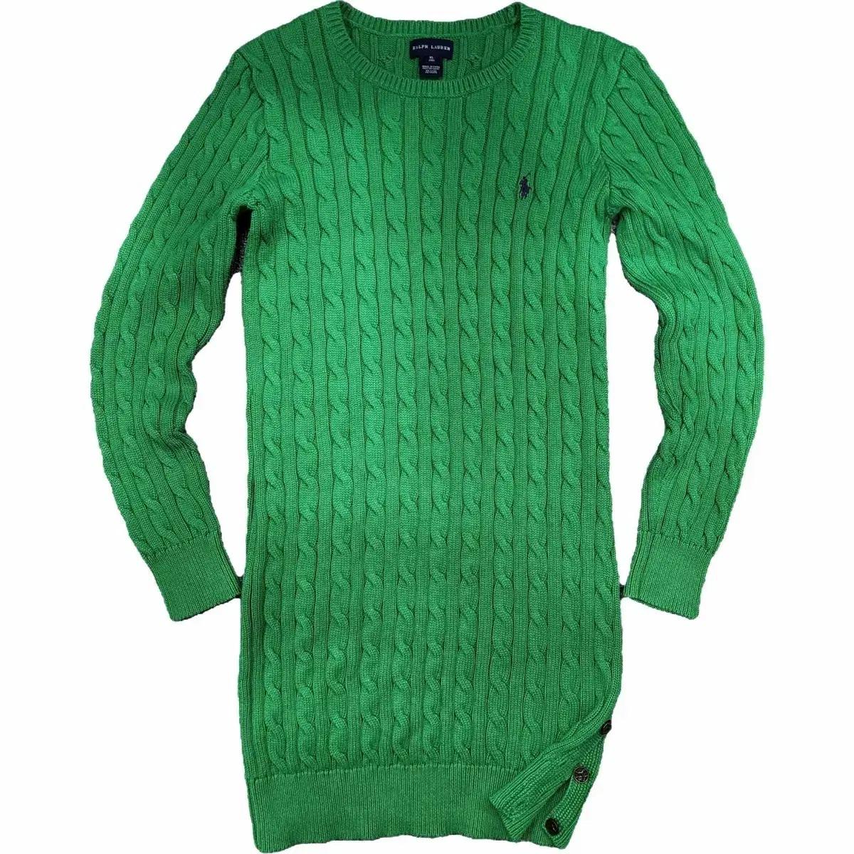 폴로 랄프로렌 꽈배기 케이블 니트 원피스