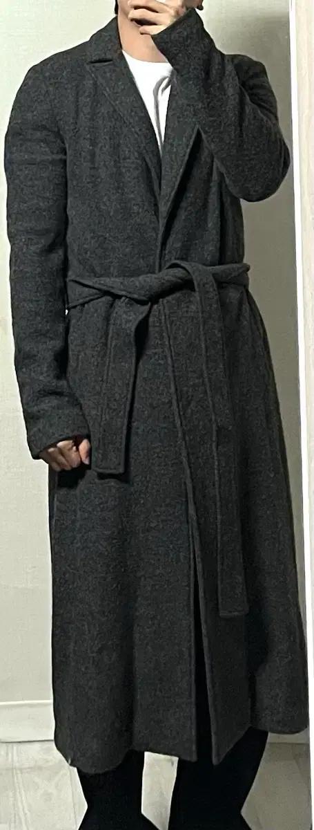 알마니 익스체인지 울 롱코트