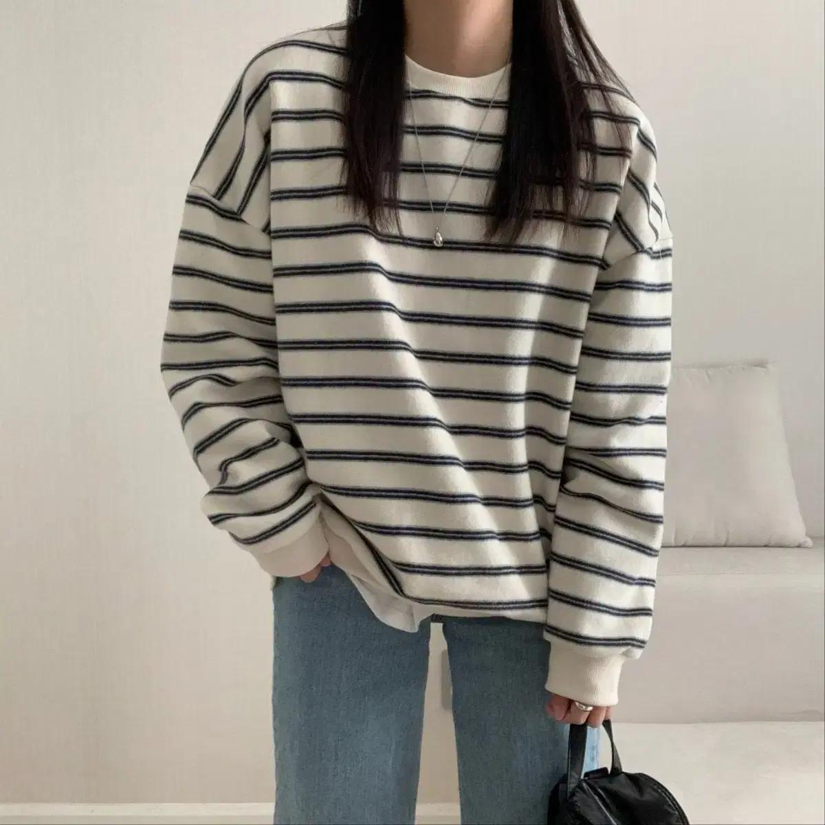 기모 단가라 빅사이즈 맨투맨] 여성 루즈핏 따뜻한 겨울 꾸안꾸 데일리룩